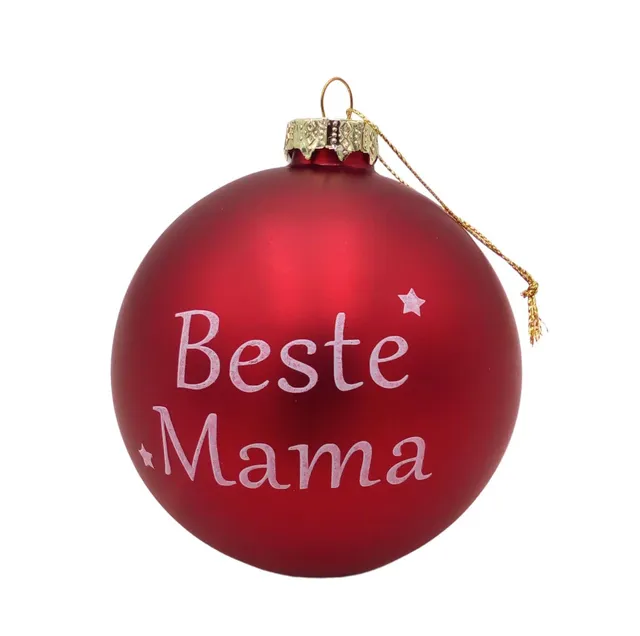 buri-weihnachtskugel-glas-beste-mama-10-cm-rot-christbaumschmuck image 1