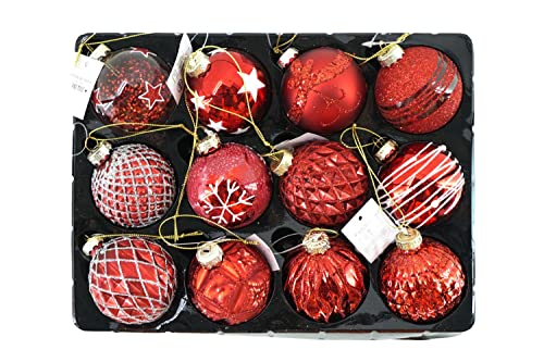 buri-christbaumkugeln-glas-rot-12-st-ck-6-cm image 3