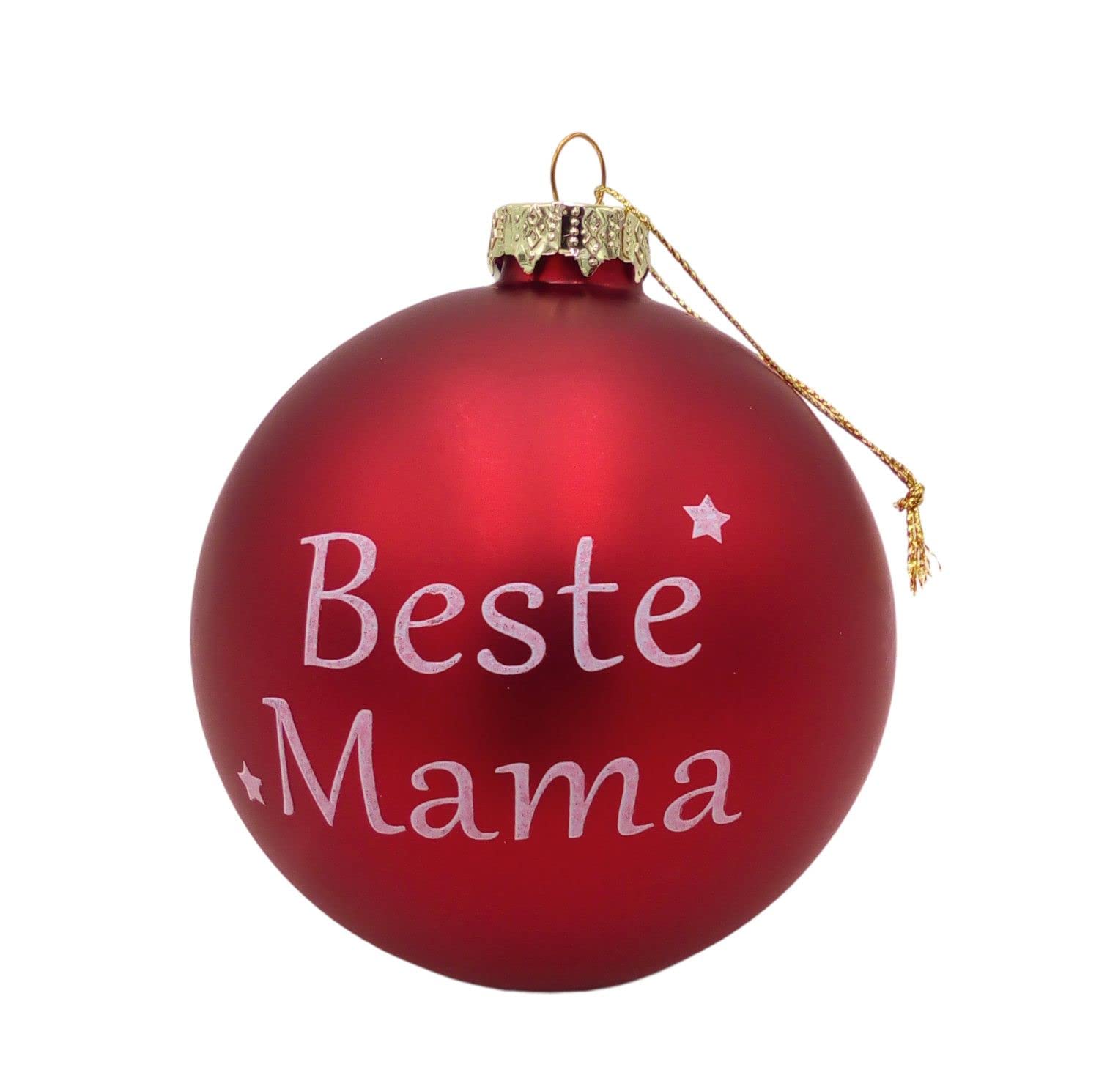 buri-weihnachtskugel-glas-beste-mama-10-cm-rot-christbaumschmuck image 1
