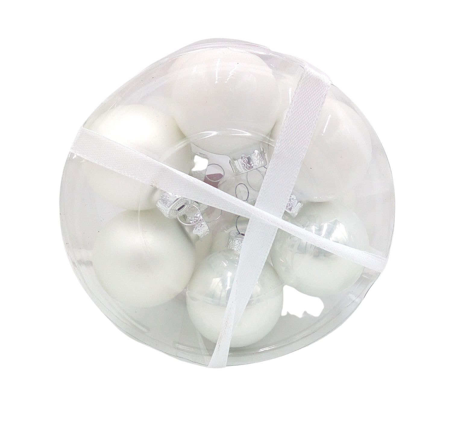 buri-weihnachtsbaumkugeln-glas-wei-4-cm-12er-set-christbaumschmuck image 1