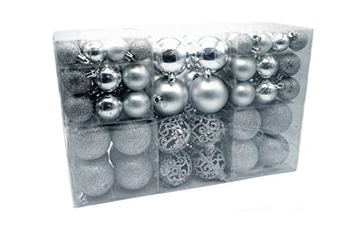 buri-weihnachtskugeln-100er-set-silber-kunststoff-3-6-cm image 2