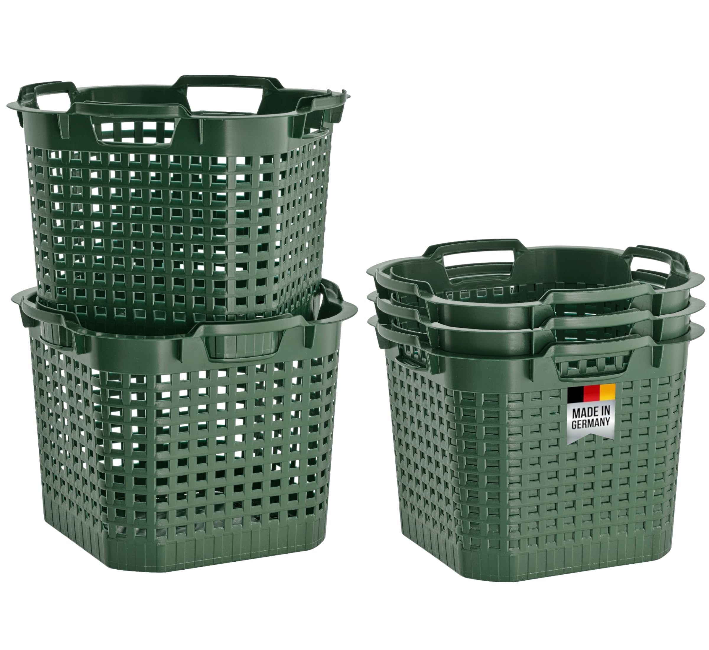 buri-erntekorb-25-liter-5er-set-gr-n-hdpe image 1