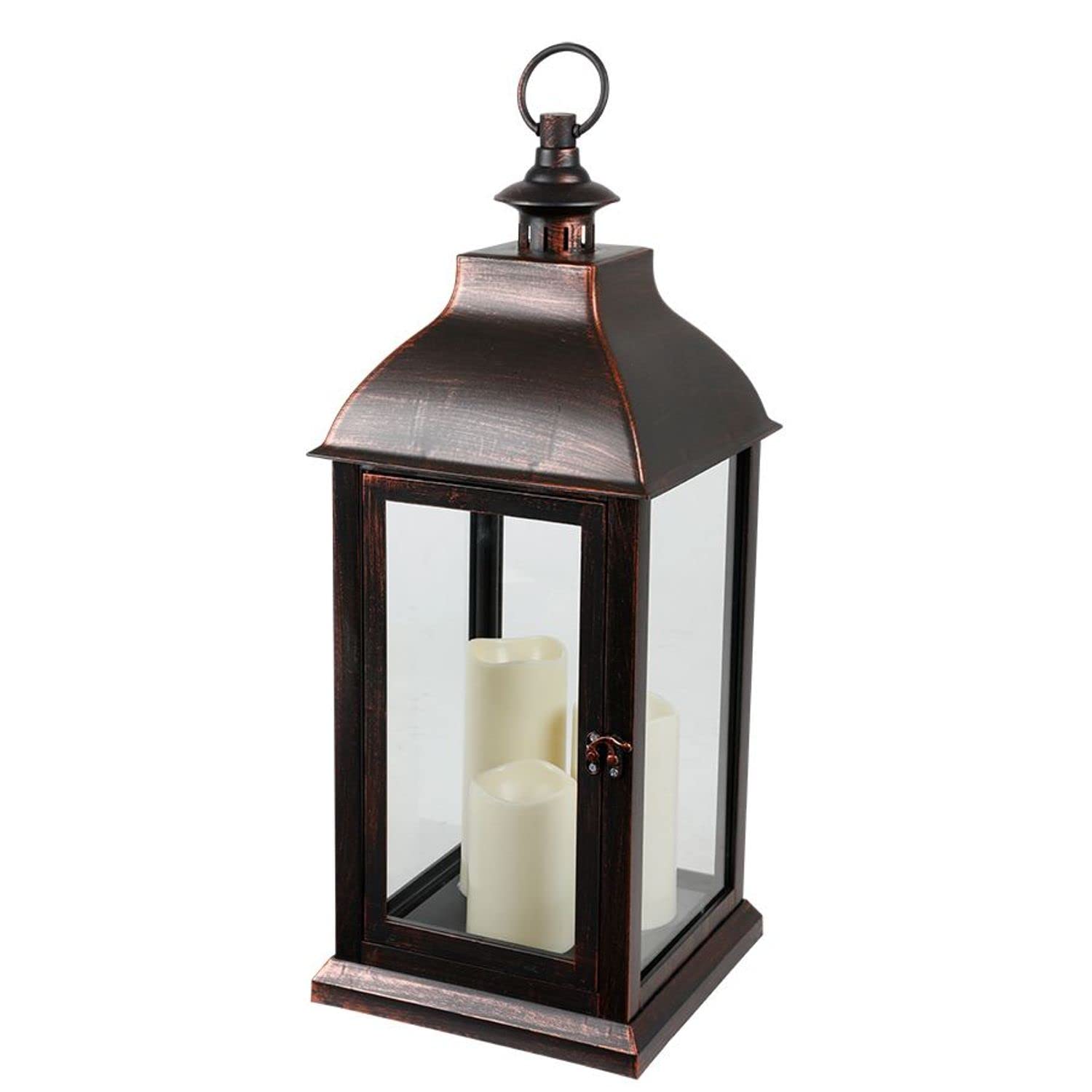buri-xxl-laterne-vintage-60-cm-schwarz-mit-3-led-kerzen-timer image 4