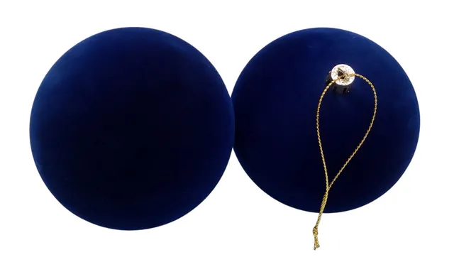 buri-samt-weihnachtsbaumkugeln-2er-set-10-cm-blau image 1