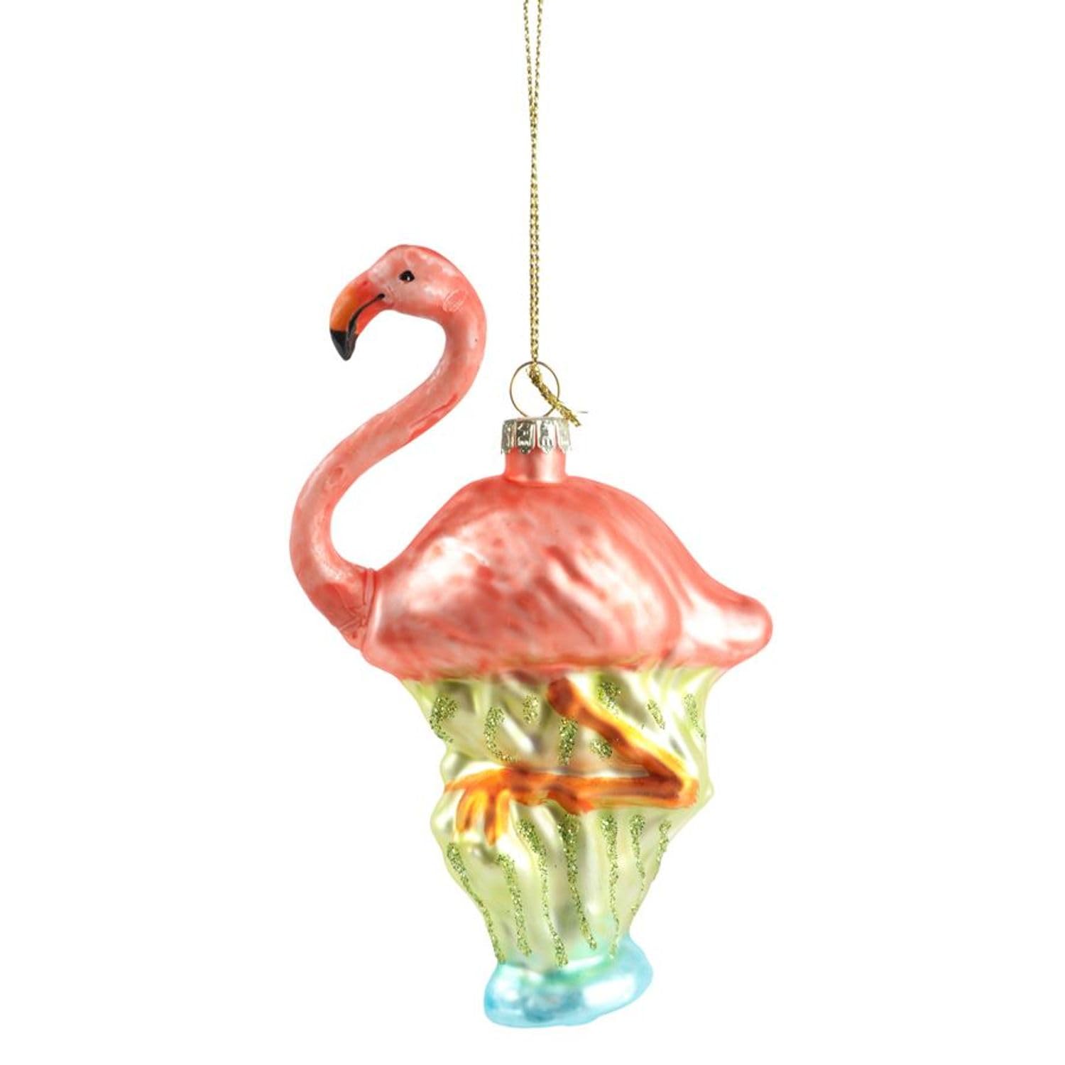 buri-glas-weihnachtsanh-nger-flamingo-12-5-cm-christbaumschmuck image 2