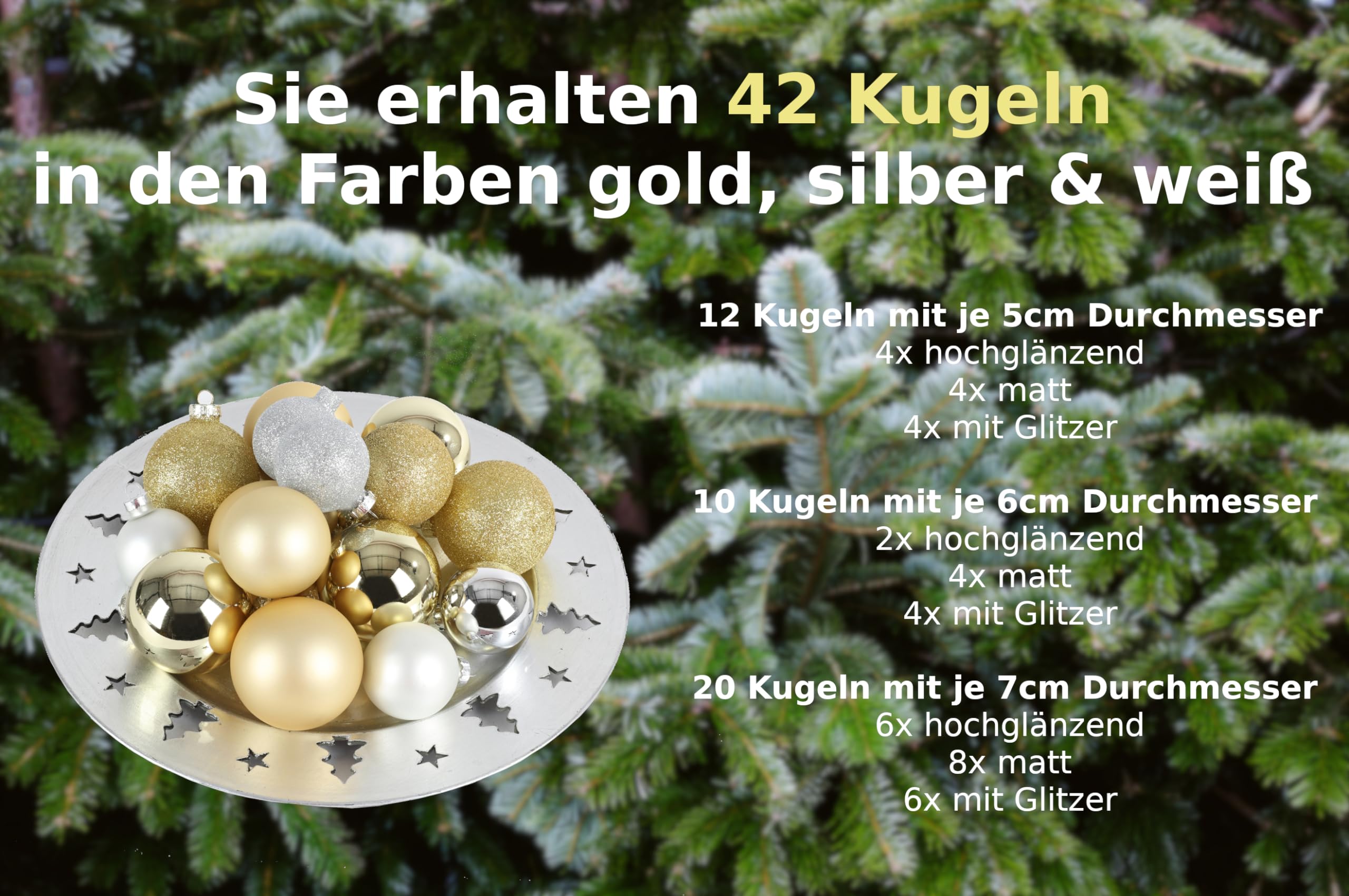 buri-weihnachtskugeln-glas-gold-silber-wei-42er-set-5-7-cm image 3