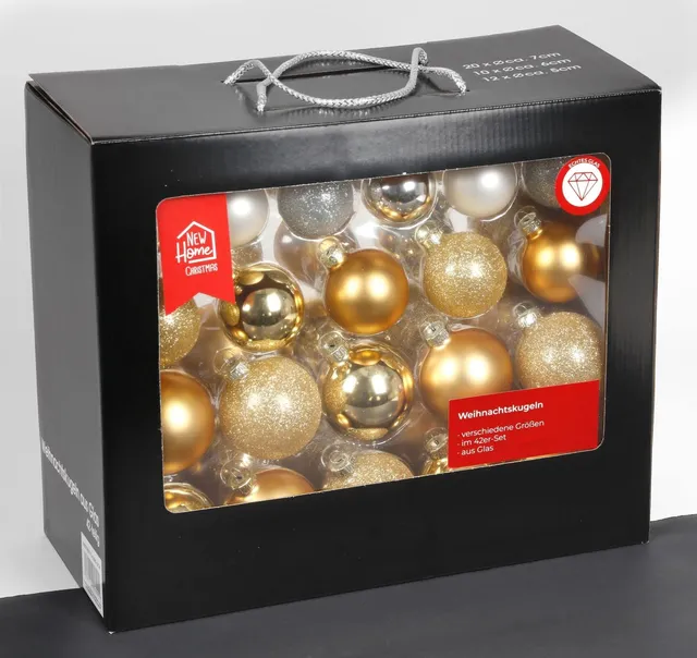 buri-weihnachtskugeln-glas-gold-silber-wei-42er-set-5-7-cm image 1