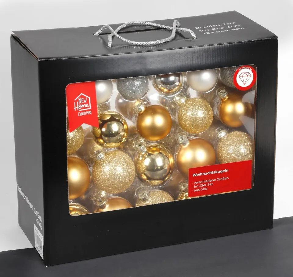 buri-weihnachtskugeln-glas-gold-silber-wei-42er-set-5-7-cm image 1