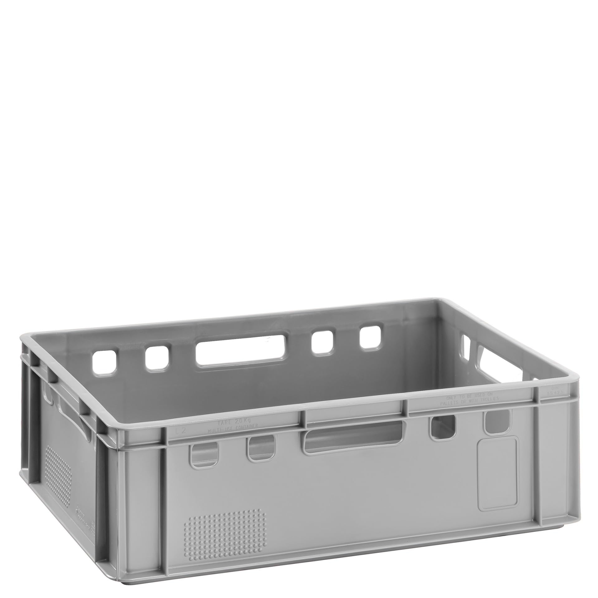 buri-fleischkiste-e2-eurobox-60x40x20-cm-5er-set-grau-stapelkiste-euronorm image 2