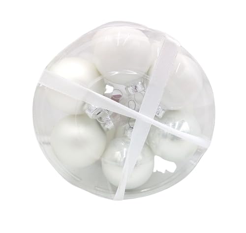 buri-weihnachtsbaumkugeln-glas-wei-4-cm-12er-set-christbaumschmuck image 2