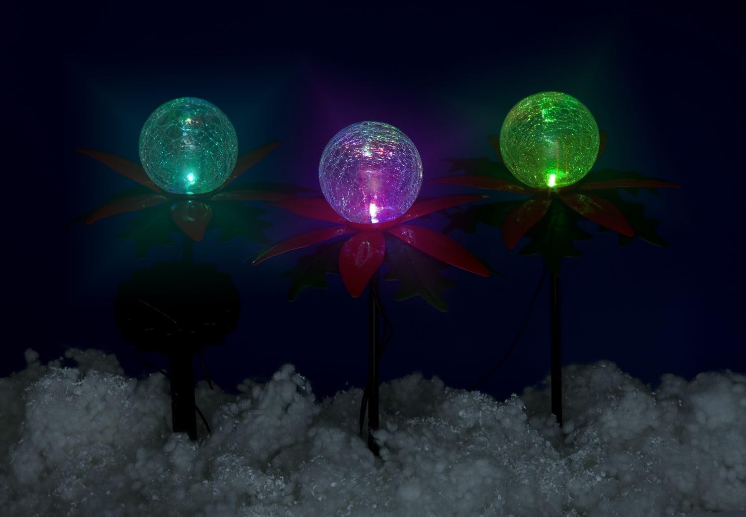 buri-led-weihnachtssterne-solar-3er-set-farbwechsler-au-enbeleuchtung image 2