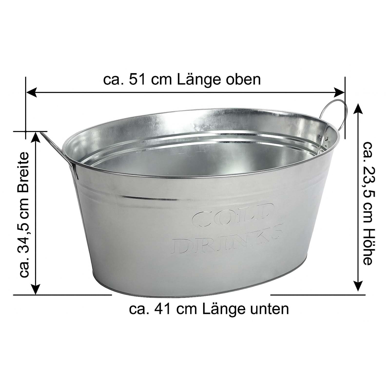 buri-getr-nkewanne-mit-henkel-24-liter-zink image 3