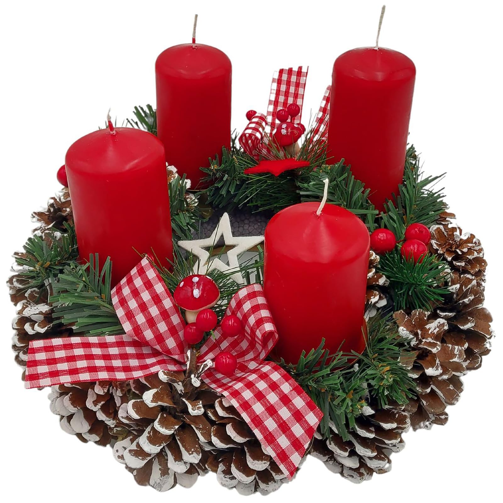 buri-adventskerzen-rot-4er-set-stumpenkerzen-50x80-mm-weihnachten image 5