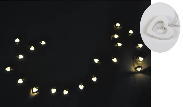 buri-led-herzen-lichterkette-20-leds-holz-batterie-warmwei-220-cm image 1