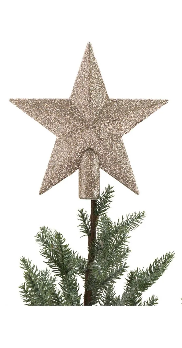 buri-christbaumspitze-stern-gold-19-cm-glitzer-baumspitze image 1