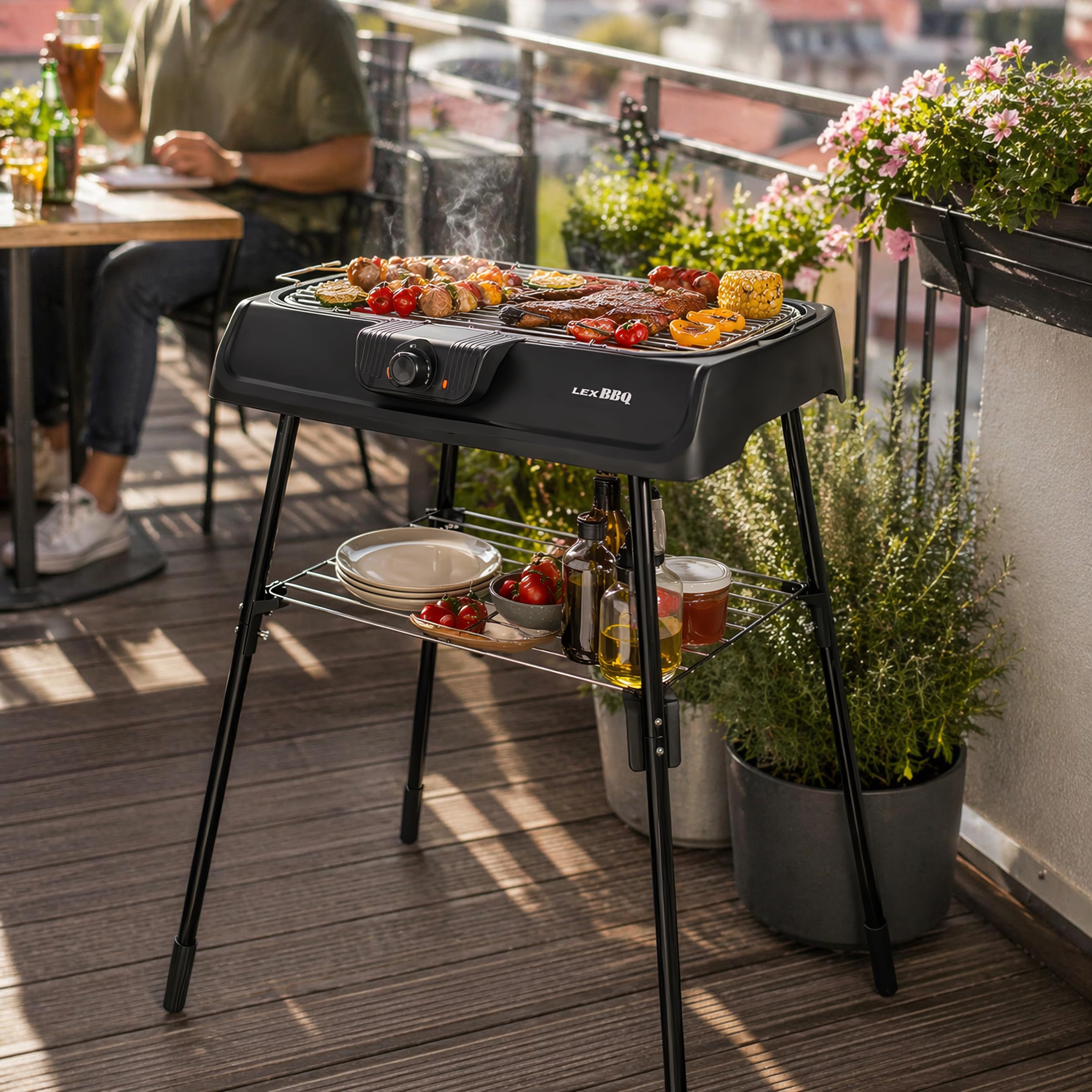 buri-lex-bbq-elektrogrill-2000-watt-2in1-tischgrill-und-standgrill-mit-edelstahl image 4