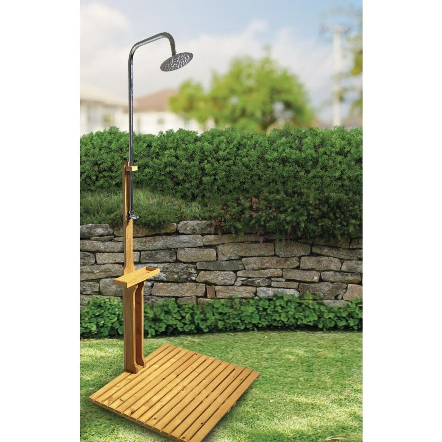 buri-gartendusche-holz-221-cm-au-endusche-kiefer-pooldusche image 2
