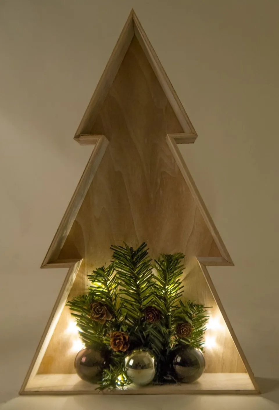 buri-3d-led-holz-weihnachtsbaum-38cm-wei-warmwei image 1