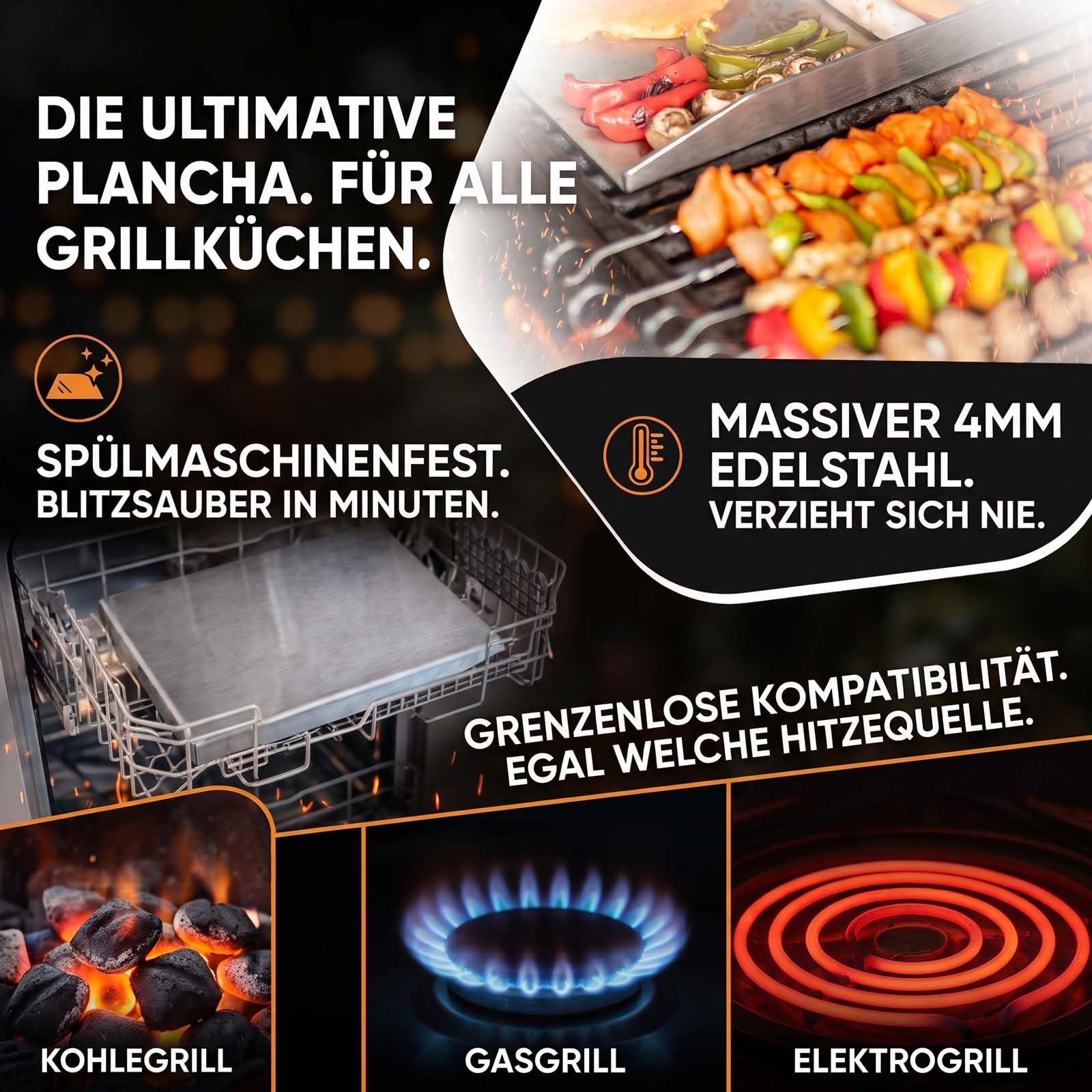 buri-plancha-grillplatte-30x20-cm-edelstahl-2-mm-offene-vorderseite-bbq image 3