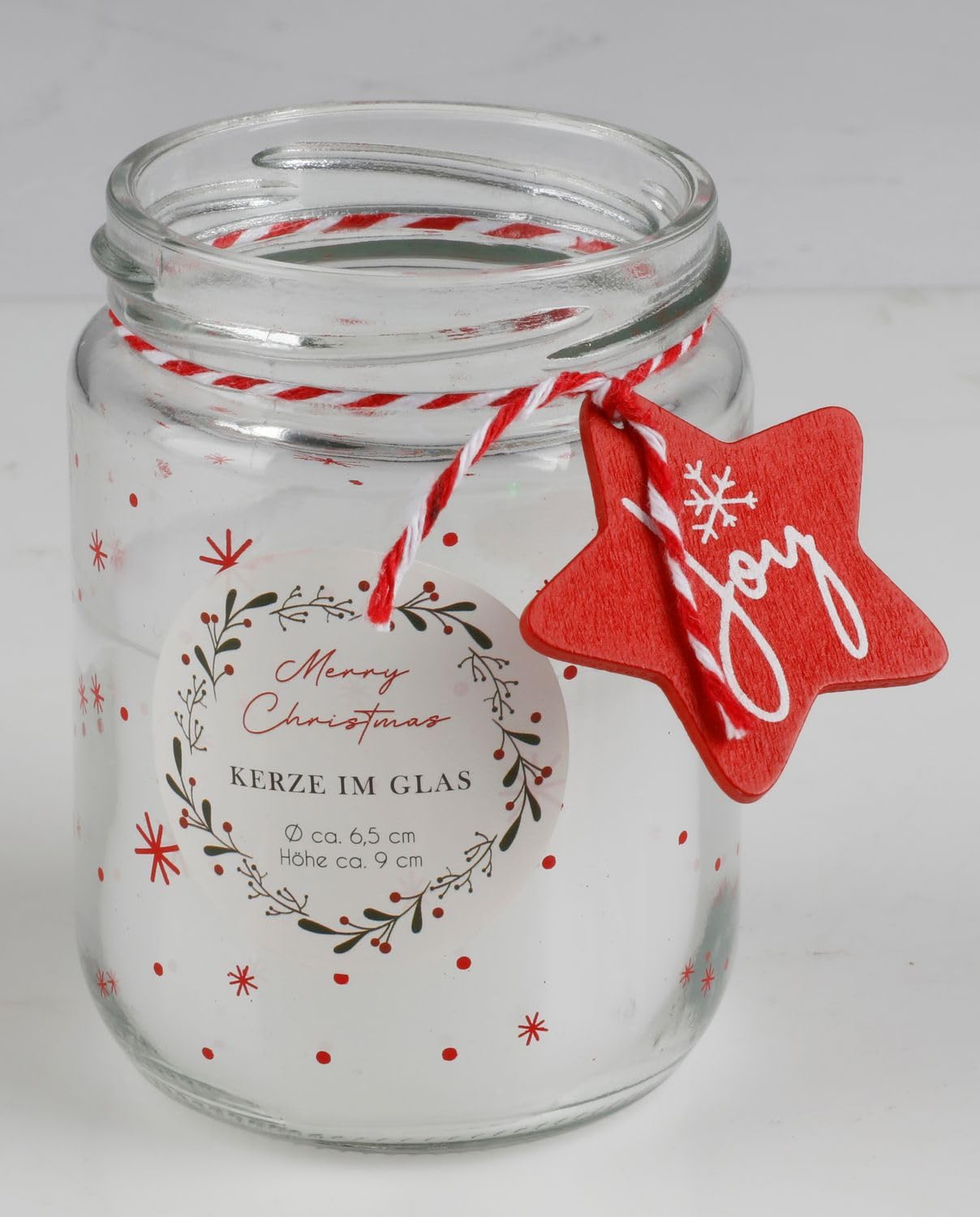 buri-weihnachtskerze-im-glas-mit-kordel-und-stern-anh-nger image 2