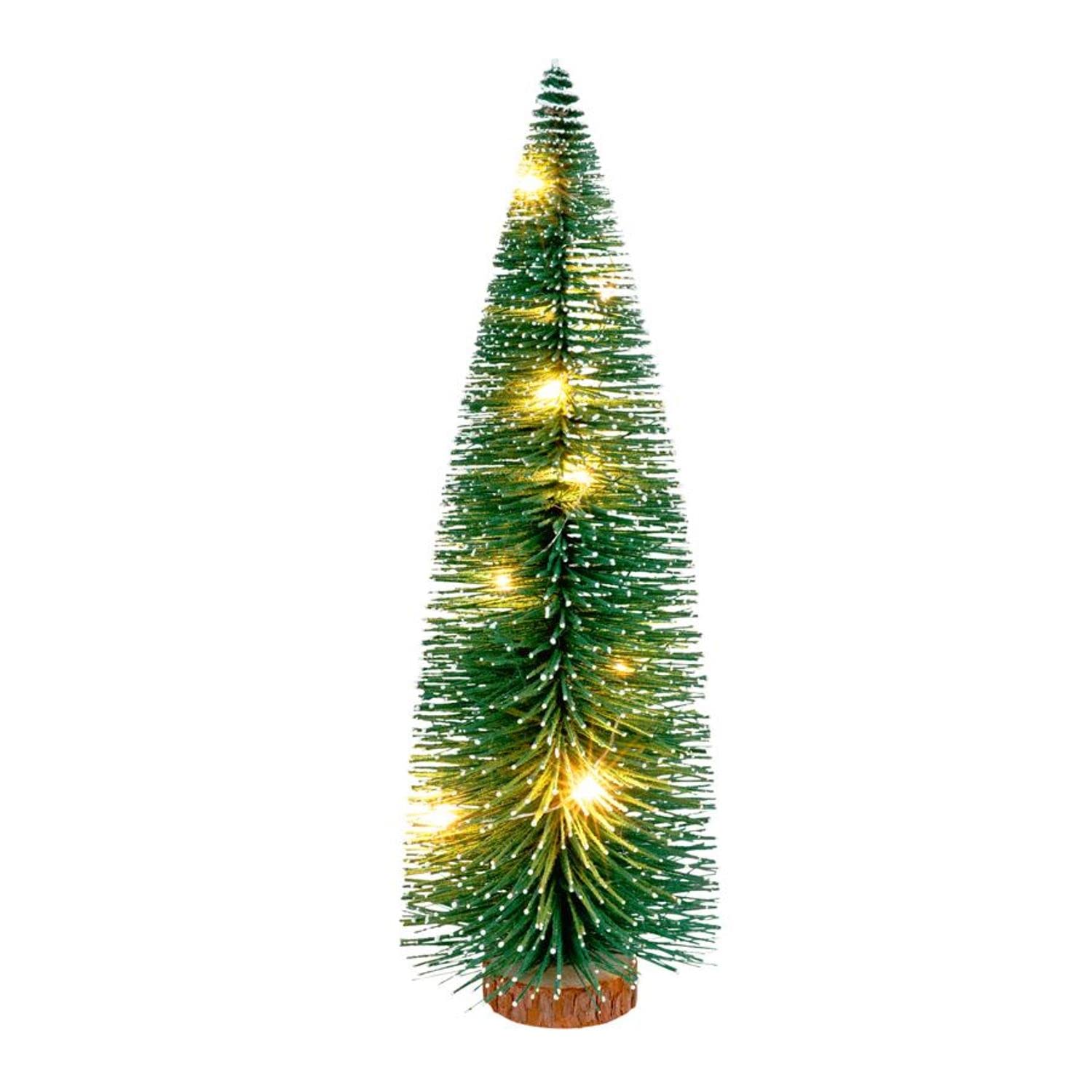 buri-led-deko-tannenbaum-30-cm-beschneit-beleuchteter-weihnachtsbaum-f-r-tisch-u image 2