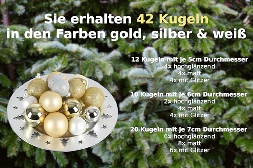 buri-weihnachtskugeln-glas-gold-silber-wei-42er-set-5-7-cm image 7