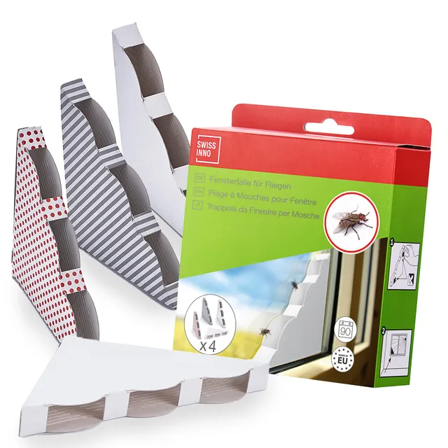 swissinno-fenster-fliegenfalle-transparent-4er-pack image 1