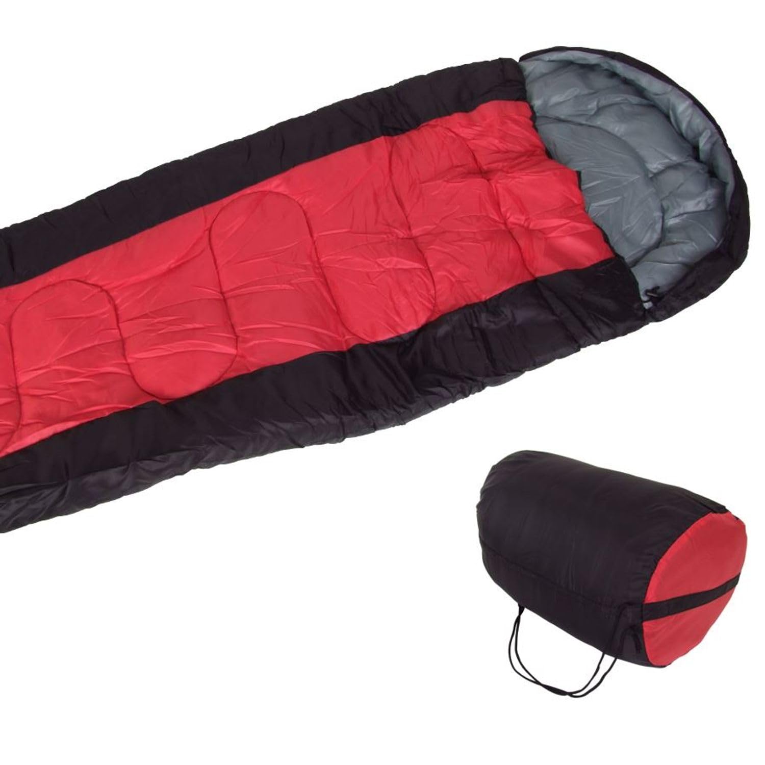 buri-mumienschlafsack-rot-225-x-80-cm-camping-schlafsack image 1