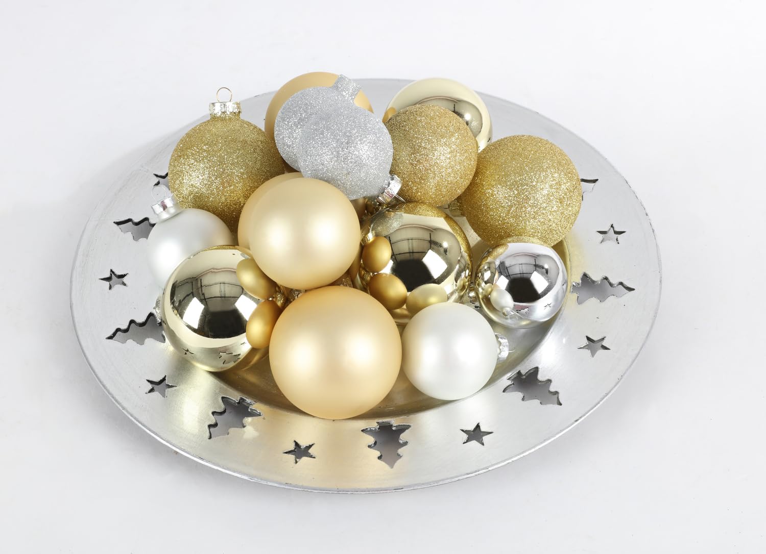 buri-weihnachtskugeln-glas-gold-silber-wei-42er-set-5-7-cm image 2