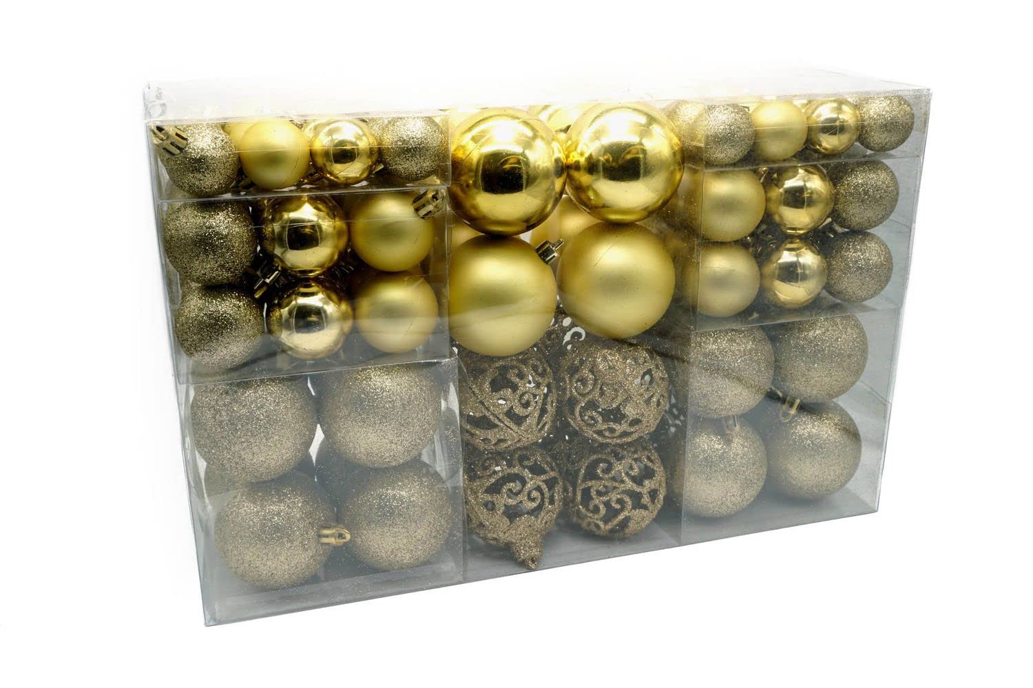 buri-weihnachtskugeln-100er-set-gold-kunststoff-3-6-cm image 1