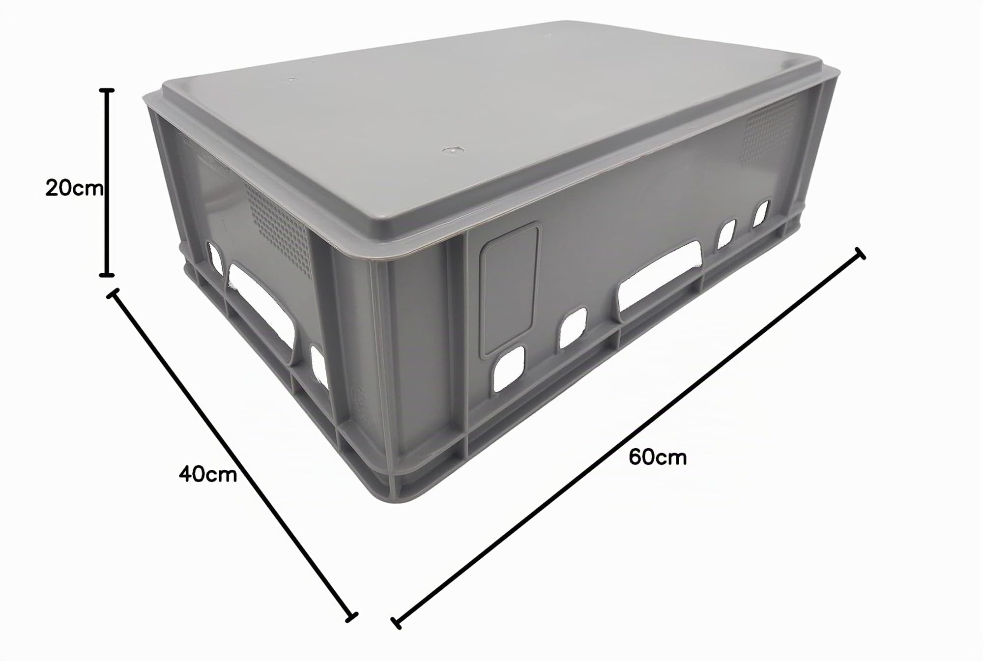buri-fleischkiste-e2-eurobox-60x40x20-cm-5er-set-grau-stapelkiste-euronorm image 7