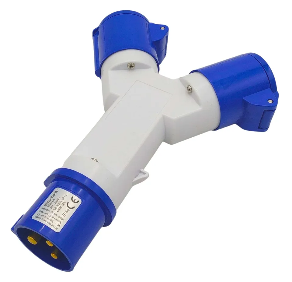 buri-cee-verteiler-2-fach-16-a-camping-adapter-y-verteiler-f-r-wohnwagen-blau-we image 1