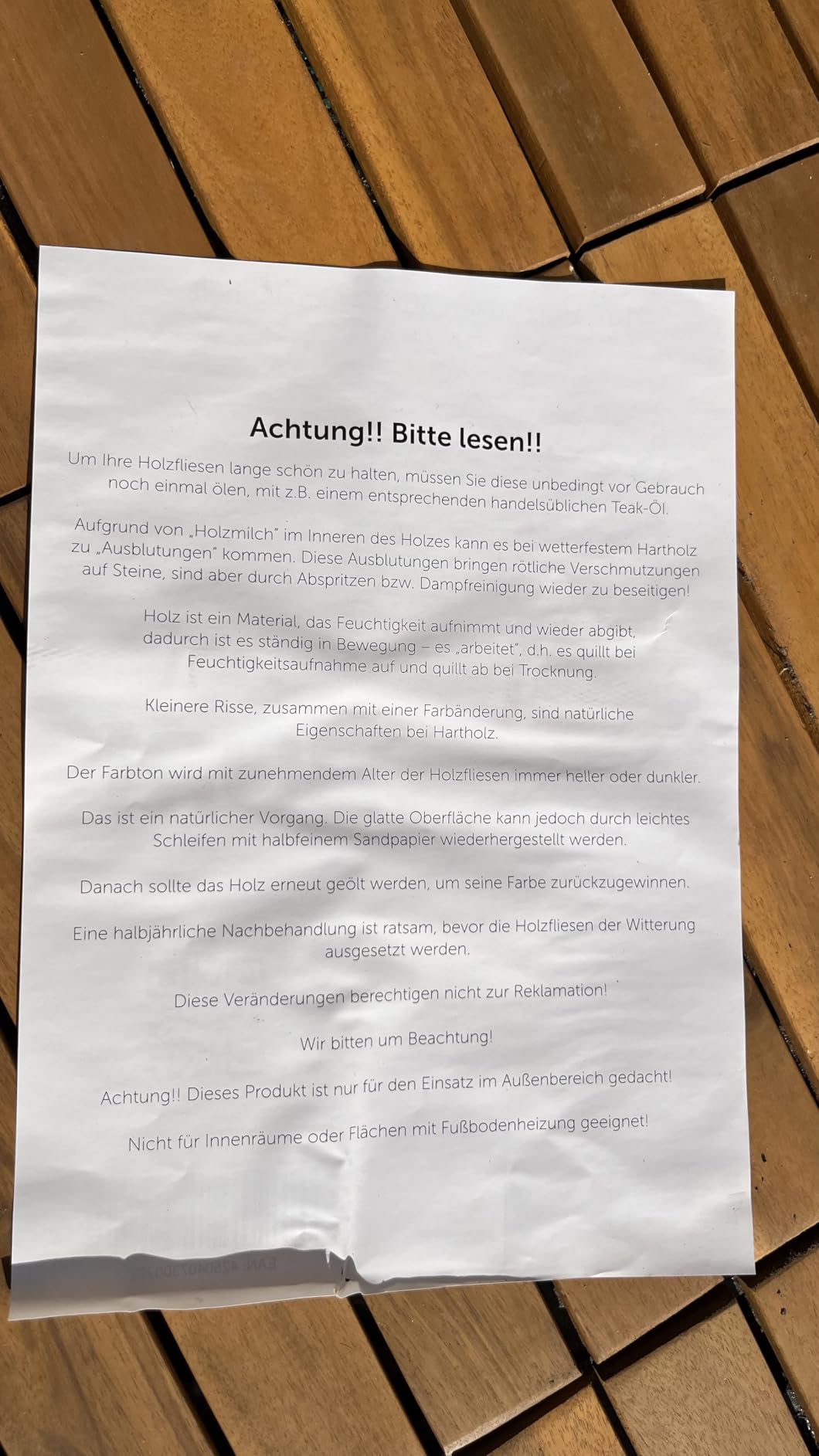 Gute Qualität, leicht zu verlegen