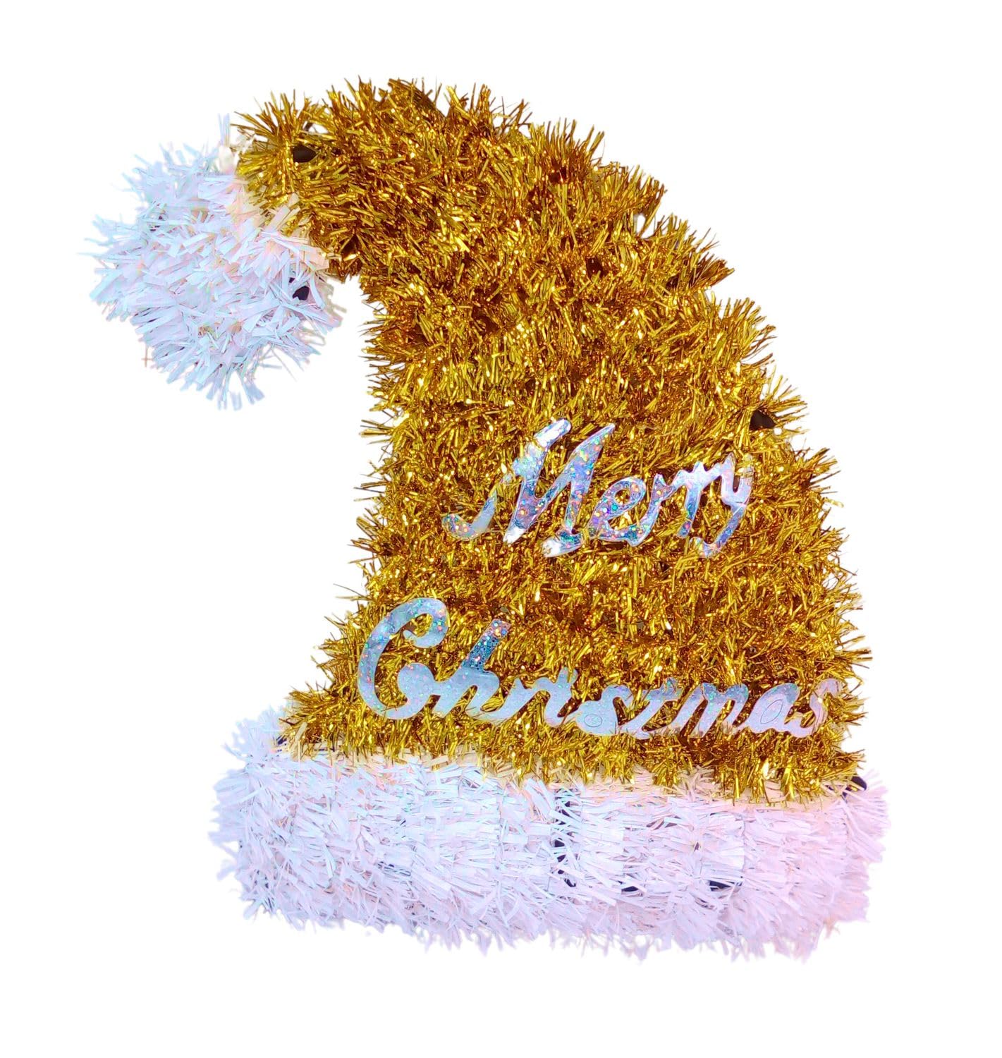 buri-weihnachtsm-tze-merry-christmas-gold-lametta-partym-tze-27-cm image 1
