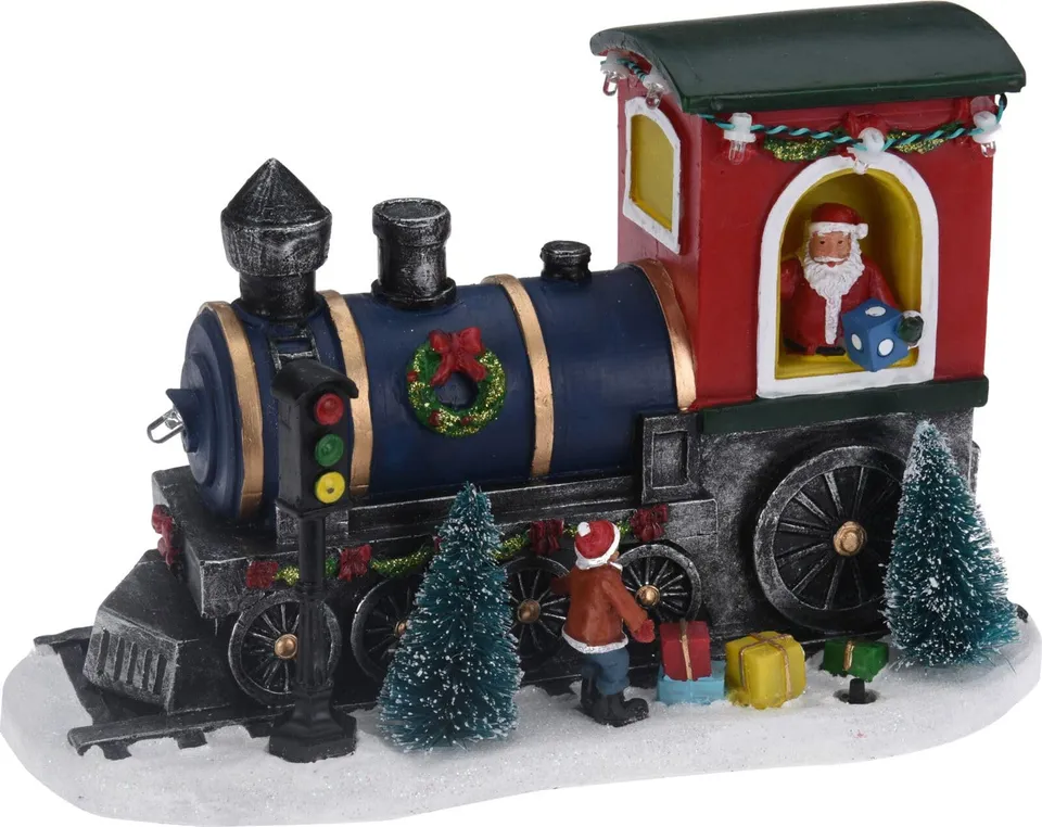 buri-weihnachtszug-blau-mit-bunten-leds-eisenbahn-dampflok-22-cm image 1