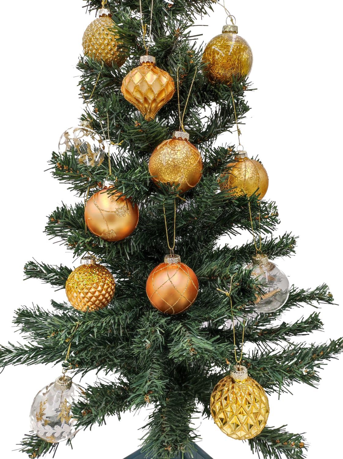 buri-weihnachtsbaumkugeln-glas-12er-set-gelb-6-cm image 2