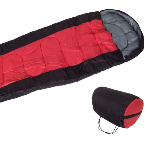 buri-mumienschlafsack-rot-225-x-80-cm-camping-schlafsack image 2