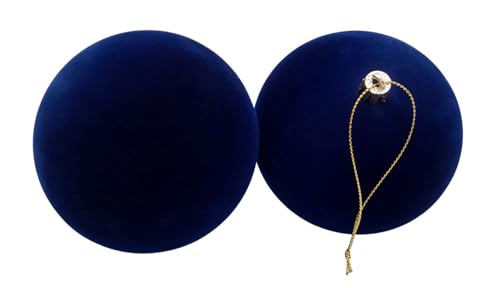buri-samt-weihnachtsbaumkugeln-2er-set-10-cm-blau image 2