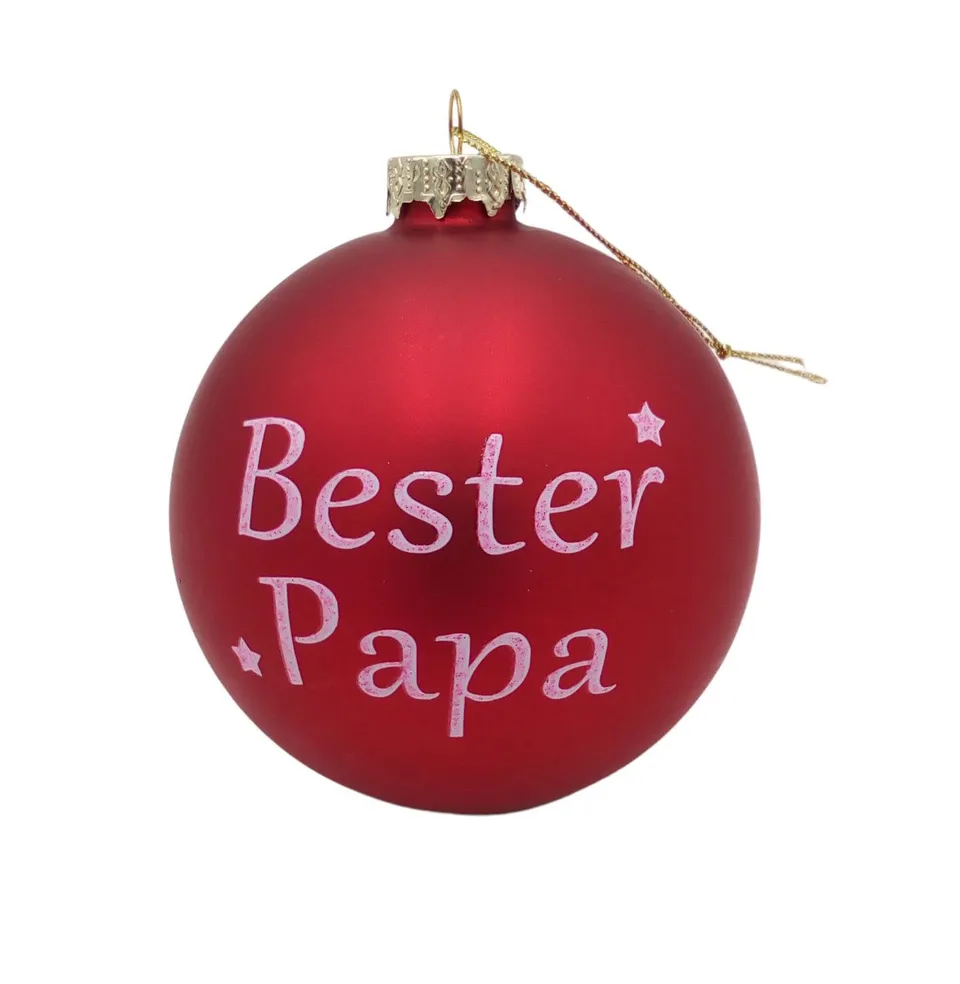 buri-weihnachtskugel-glas-bester-papa-10-cm-rot-geschenk image 1