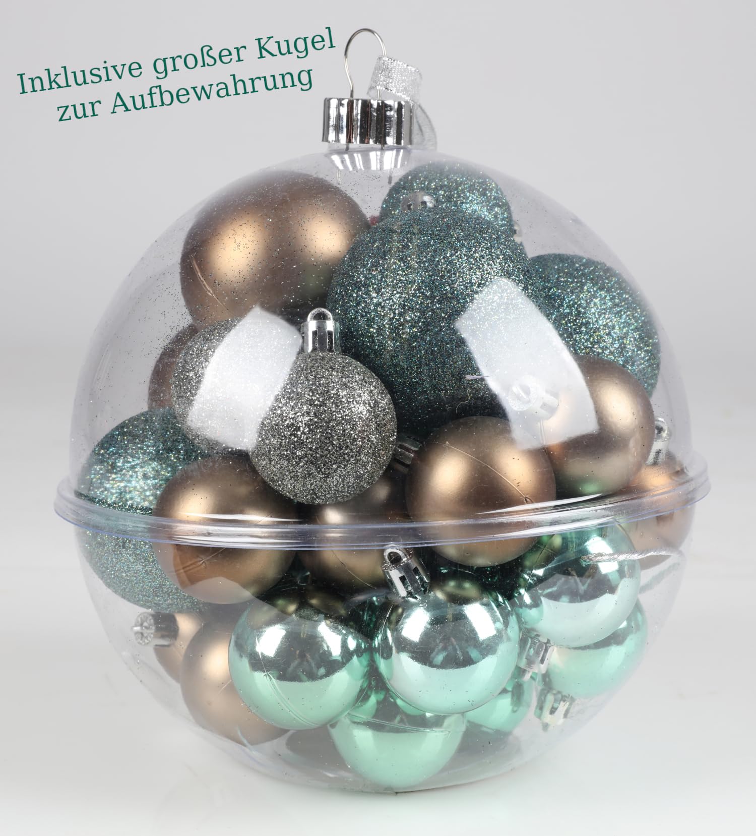buri-christbaumkugeln-kunststoff-t-rkis-braun-silber-30er-set-4-6-cm image 4