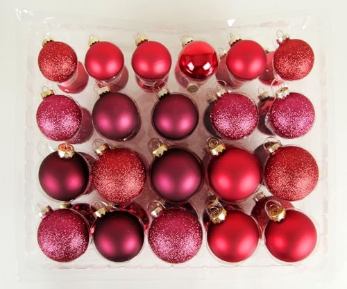 buri-christbaumkugeln-glas-rot-pink-42er-set-5-7-cm image 7