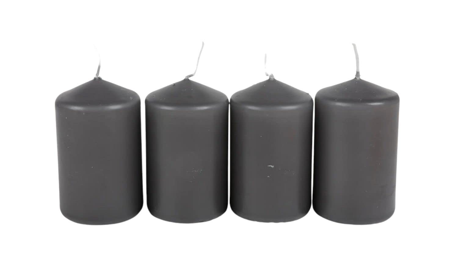buri-adventskranzkerzen-grau-4er-set-stumpenkerzen-50x80mm image 1
