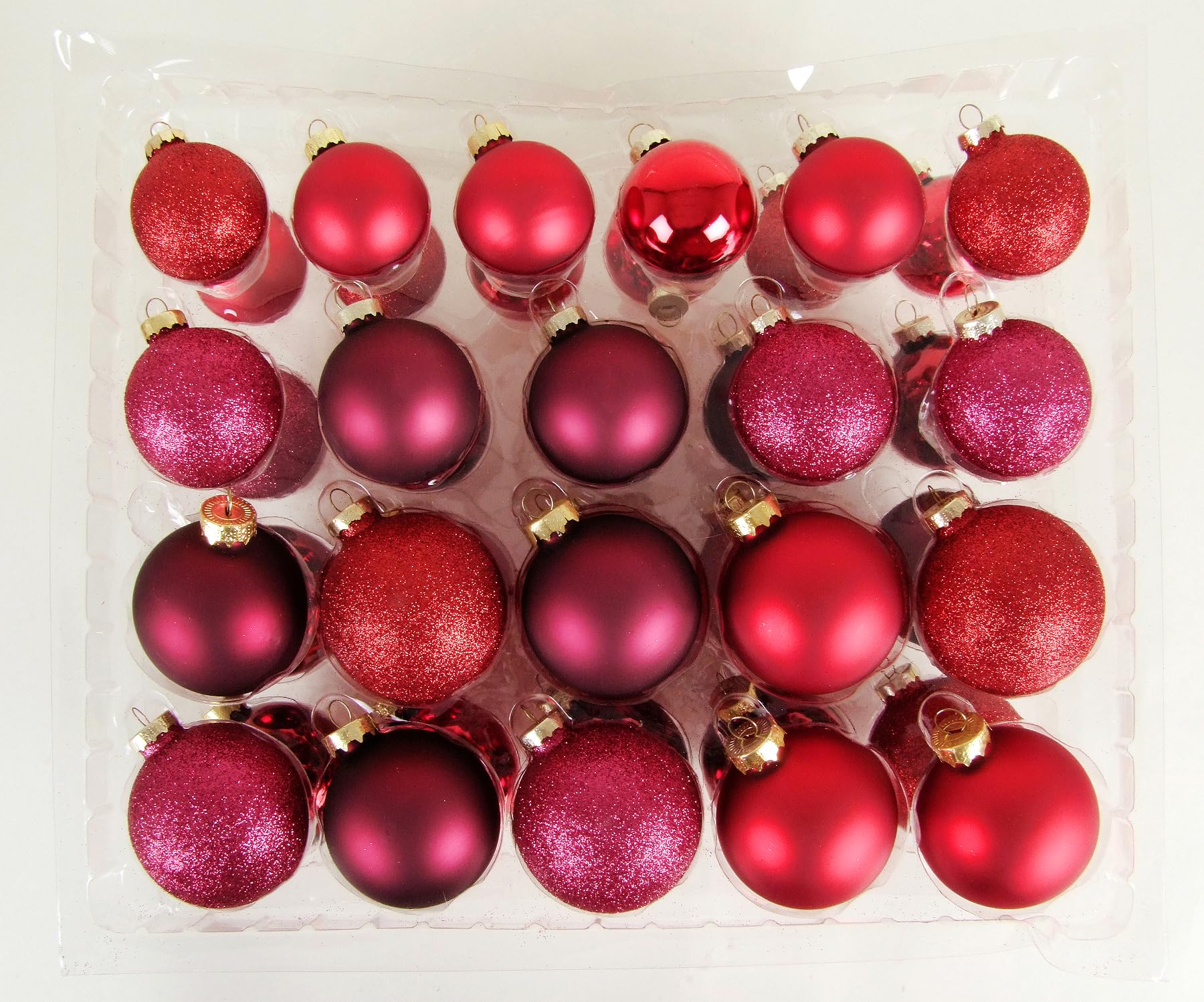 buri-christbaumkugeln-glas-rot-pink-42er-set-5-7-cm image 2