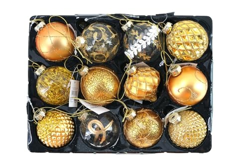 buri-weihnachtsbaumkugeln-glas-12er-set-gelb-6-cm image 4