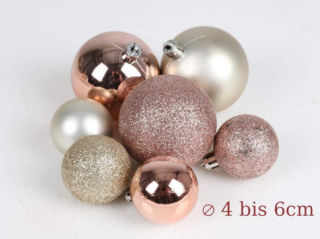 buri-christbaumkugeln-kunststoff-30er-set-4-6-cm-rosegold-wei image 3
