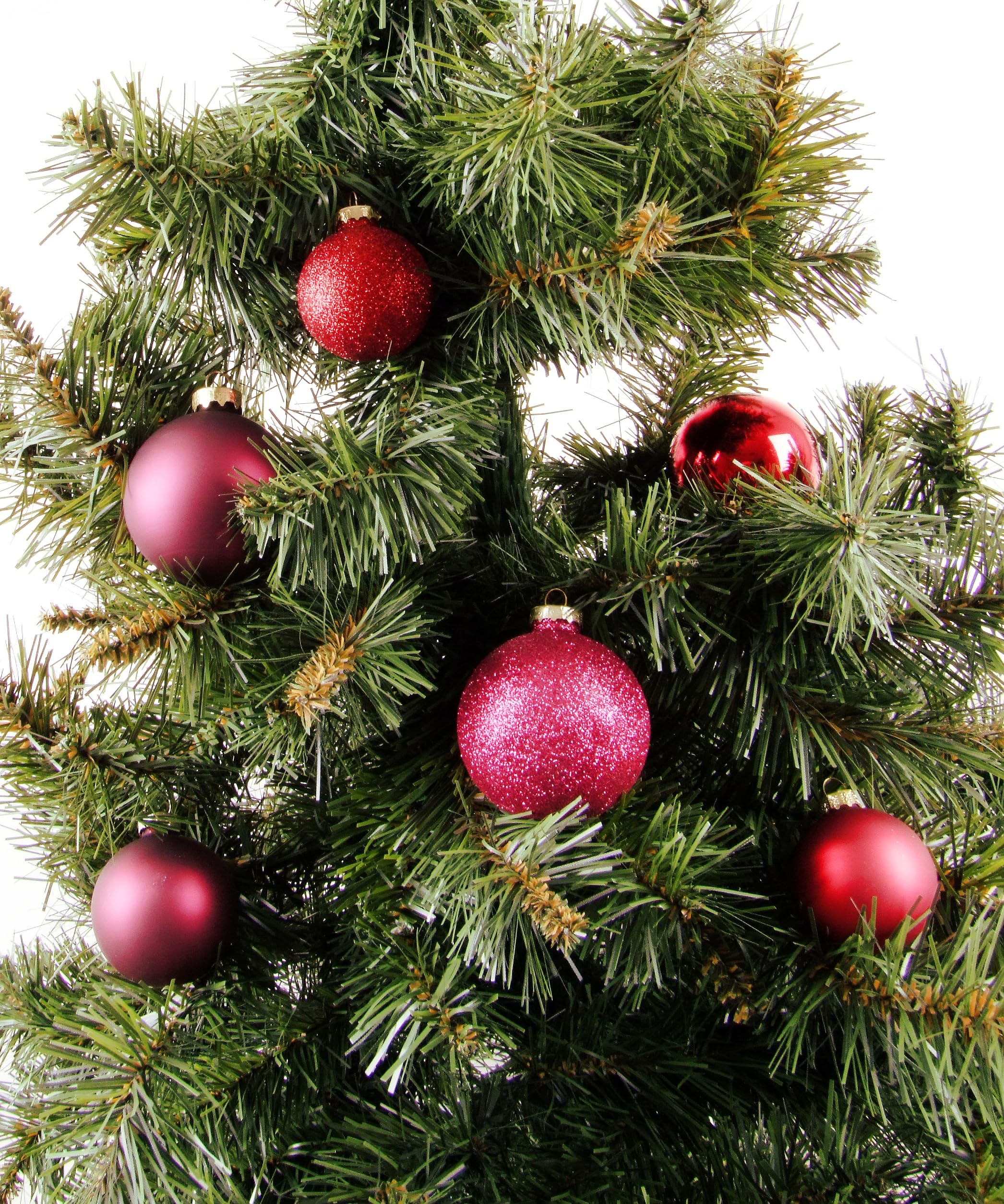 buri-christbaumkugeln-glas-rot-pink-42er-set-5-7-cm image 4